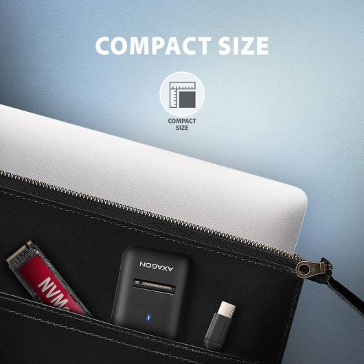 Caixa Externa Axagon ADM2-CM M.2 Plástico Preto USB Type-C 10 Gbit/s