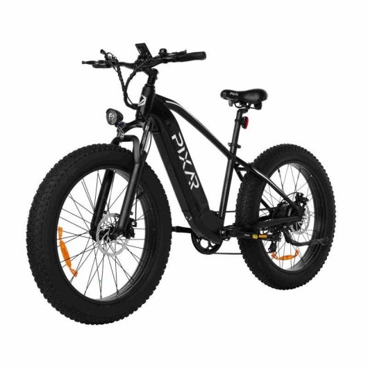 Bicicleta elétrica Pixar Space1 500W 48V 20Ah 26x4 Preta Freio a disco