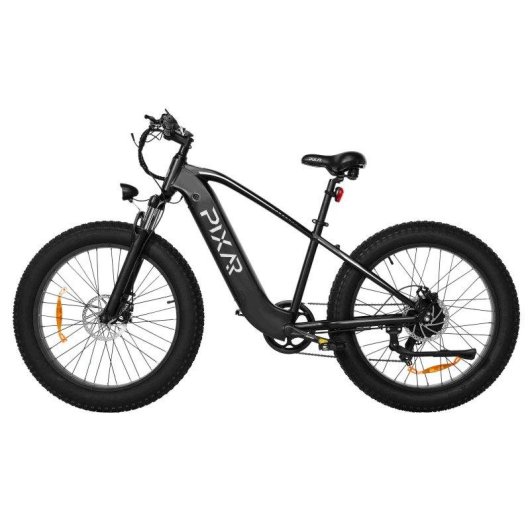 Bicicleta elétrica Pixar Space1 500W 48V 20Ah 26x4 Preta Freio a disco