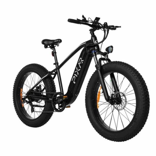 Bicicleta elétrica Pixar Space1 500W 48V 20Ah 26x4 Preta Freio a disco