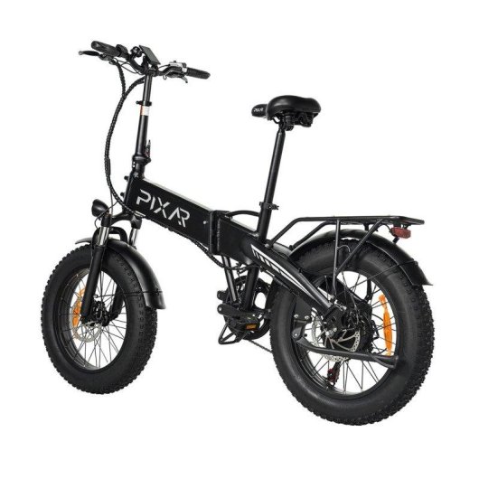 Bicicleta Elétrica Pixar Star1 500w 48v 15ah 20x4 Preta Freio a Disco