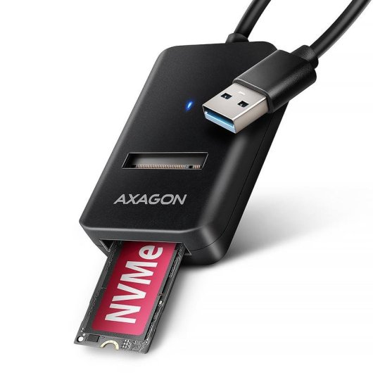 Caixa Externa Axagon ADM2-AM M.2 Plástico Preto USB-A 10Gbps LED