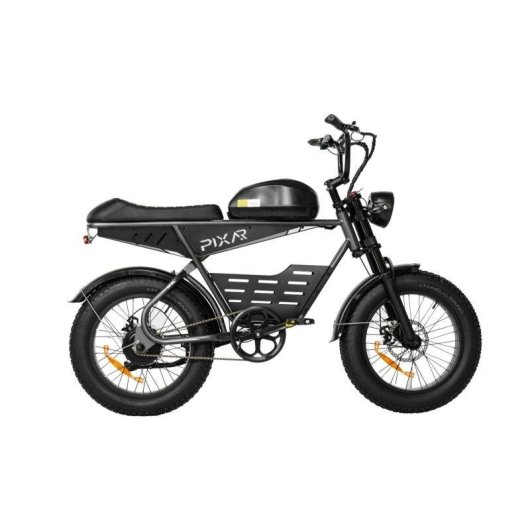 Bicicleta Elétrica Pixar Super V 500w 48v 15.6ah 20x4 Preta Suspensão