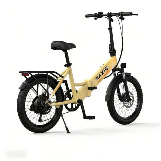 Bicicleta Elétrica Pixar Rusher 250w 48v 12.8ah 20x3 Amarela Freio Disco