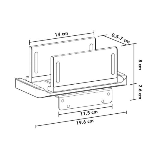 LogiLink BP0210 Suporte Mini PC/Thin Client para Mesa Largura 5-70 mm Máx 3 kg