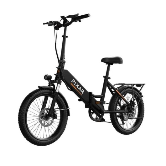 Bicicleta Elétrica Pixar Rusher 250w 48v 12.8ah 20x3 Preta Freio Disco