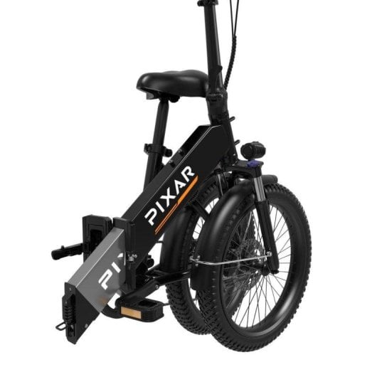 Bicicleta Elétrica Pixar Rusher 250w 48v 12.8ah 20x3 Preta Freio Disco