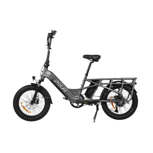 Bicicleta Elétrica Pixar Plus7 500w 48v 10ah Fat Tire Cinza