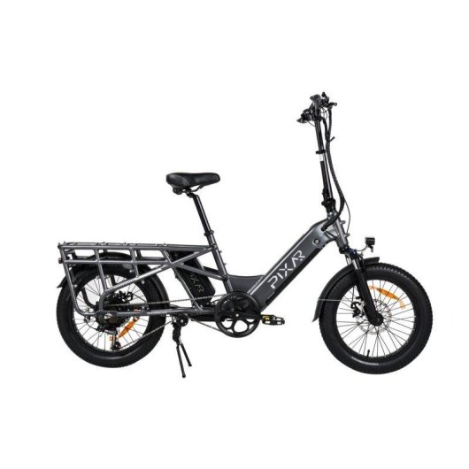 Bicicleta Elétrica Pixar Plus7 500w 48v 10ah Fat Tire Cinza