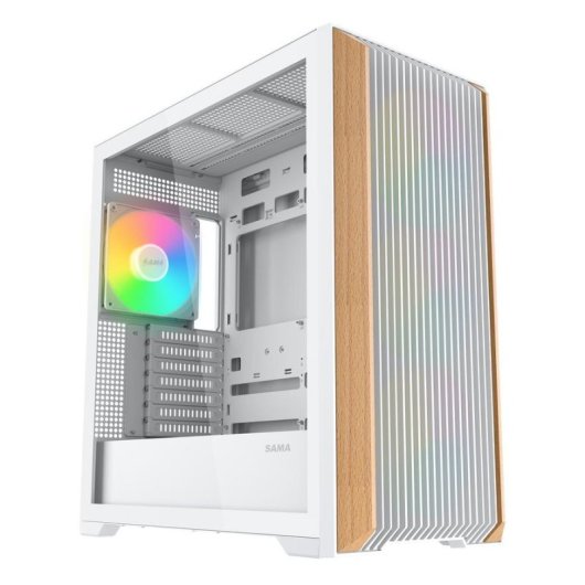 Caixa Sama Gears Z60 Midi Tower Branca ATX Vidro Temperado USB-C
