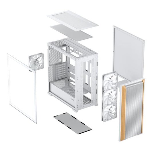 Caixa Sama Gears Z60 Midi Tower Branca ATX Vidro Temperado USB-C