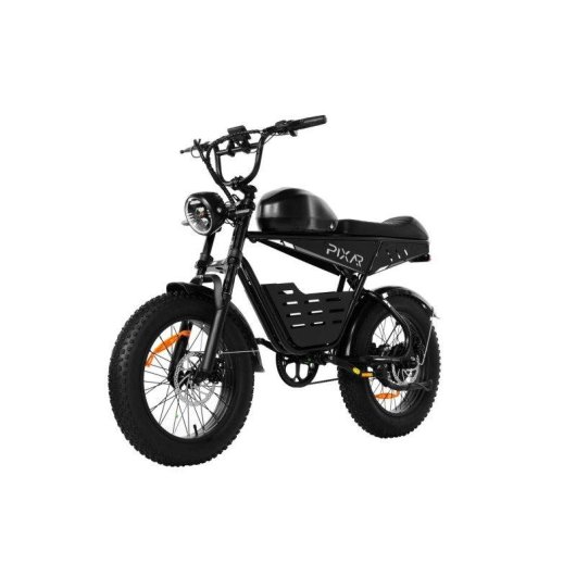 Bicicleta Elétrica Pixar Super V 500w 48v 30ah 20x4 Preta Freio a Disco