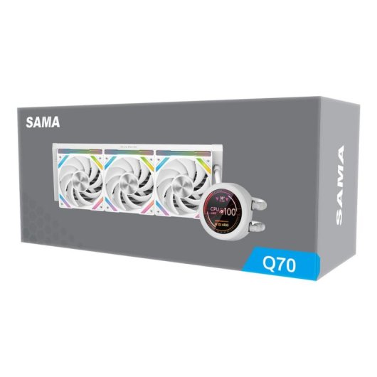 Refrigeración Líquida Sama Gears Q70 360mm 3 Ventiladores LED Blanca