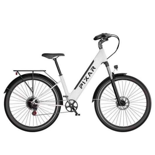 Bicicleta Elétrica Pixar Cruiser 250W 36V 12.8Ah 27.5x2 Travões Disco Branco