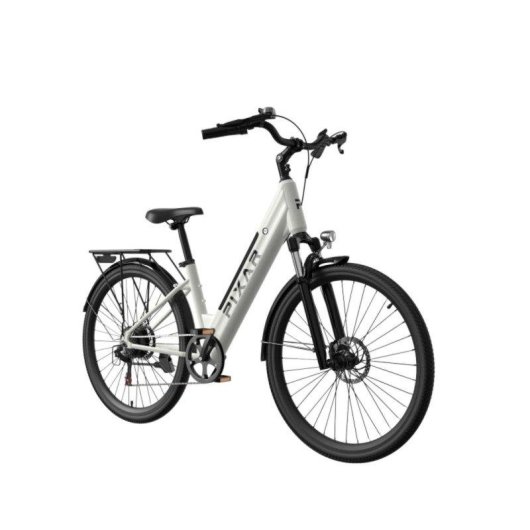 Bicicleta Elétrica Pixar Cruiser 250W 36V 12.8Ah 27.5x2 Travões Disco Branco