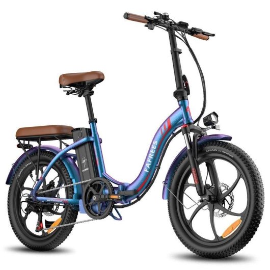 Bicicleta Elétrica Fafrees F20 Pro 250W 36V20Ah 20 polegadas Aurora Azul