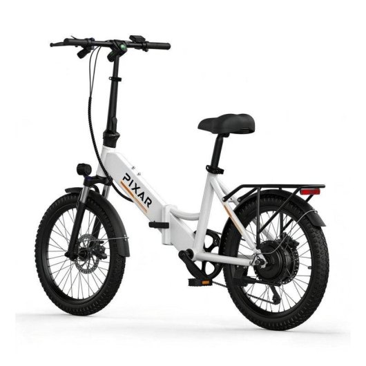 Bicicleta Elétrica Pixar Rusher 250w 48v 12.8ah 20x3 Branca Freio Disco