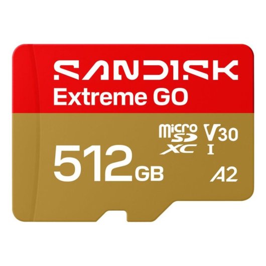 Tarjeta MicroSD SanDisk Extreme GO 512 GB UHS-I 240 MB/s U3 V30 A2