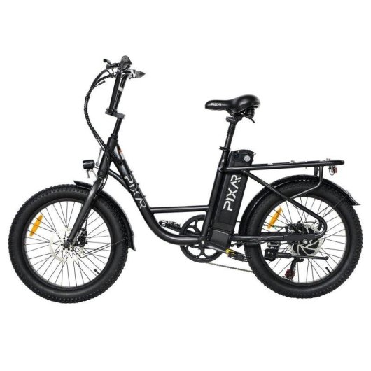 Bicicleta Eletrica Pixar Fun1 350w 36v 10.4ah 20x3 Fat Preto