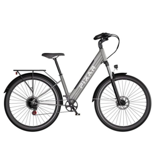 Bicicleta Elétrica Pixar Cruiser 250W 36V 12.8Ah 27.5x2 Travões Disco Cinza