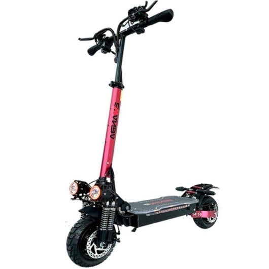 Patinete eléctrico Emanba X6 Pro 2400W Autonomía 70km Ruedas 10" Suspensión LED Rojo