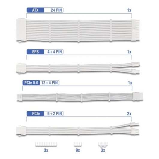 Kit de cables Delock 84542 para fuente de alimentación, 0.3 m, ATX y PCIe