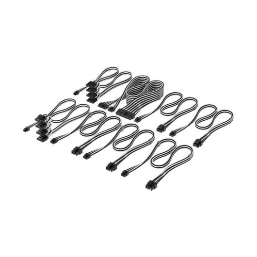Cable de alimentación interno Corsair recto negro y blanco 75 cm