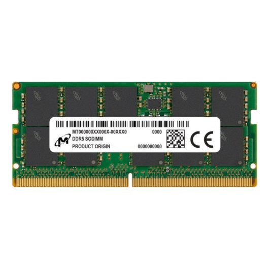 Memoria RAM Crucial Micron MTC10C1084S1TC56BR 16GB 1x16GB DDR5 5600MHz CL46 SO-DIMM ECC