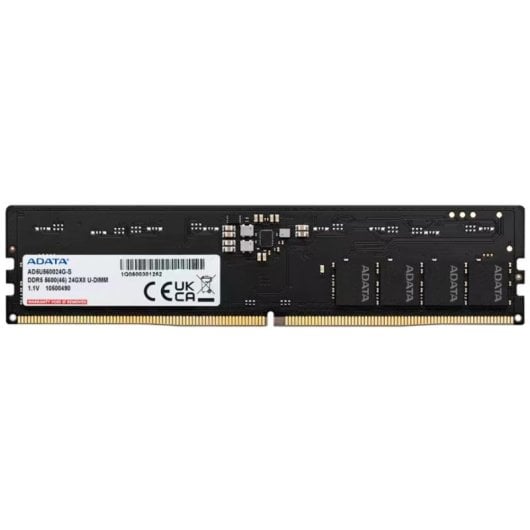 Mémoire RAM Adata AD5U560024G-S 24Go 1x24Go DDR5 5600MHz CL46 Noir
