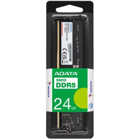 Mémoire RAM Adata AD5U560024G-S 24Go 1x24Go DDR5 5600MHz CL46 Noir