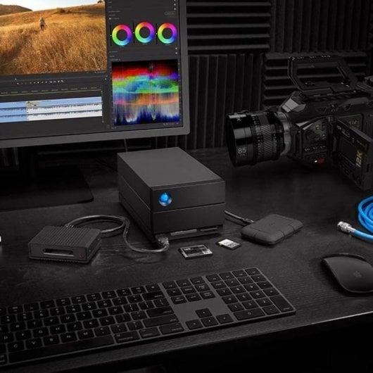 Disque Dur Externe LaCie 60TB Thunderbolt 3 USB-C 7200RPM 2big Dock v2 avec lecteur de cartes