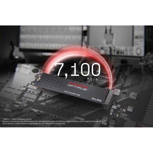 Disco Duro SanDisk Optimus 5100 1TB M.2 NVMe 7100MB/s sans dissipateur