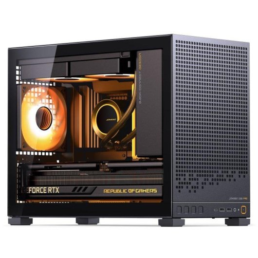 Torre Jonsbo D32 Pro Vidro Temperado Preto Compacta Gaming RGB