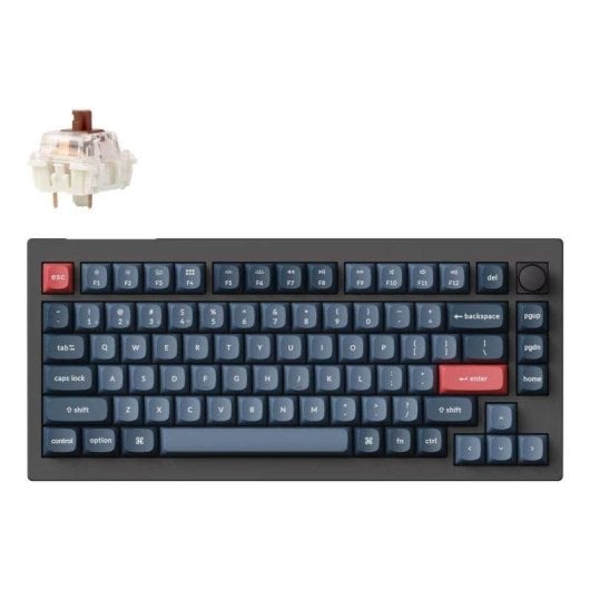Teclado Keychron V1 Max 75% Wireless Gateron Jupiter Red Linear QWERTY PT
