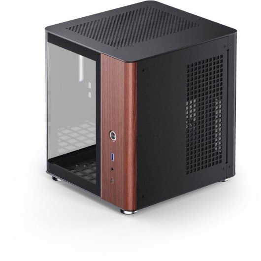 Case PC Jonsbo Tk-0 Nero Mini-ITX Pannelli Noce Gestione Cavi