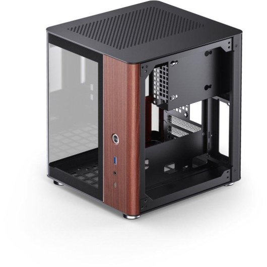 Case PC Jonsbo Tk-0 Nero Mini-ITX Pannelli Noce Gestione Cavi