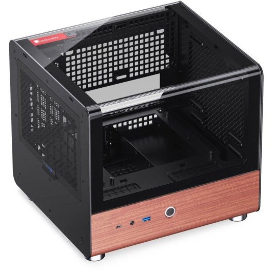 Case PC Jonsbo Tk-0 Nero Mini-ITX Pannelli Noce Gestione Cavi