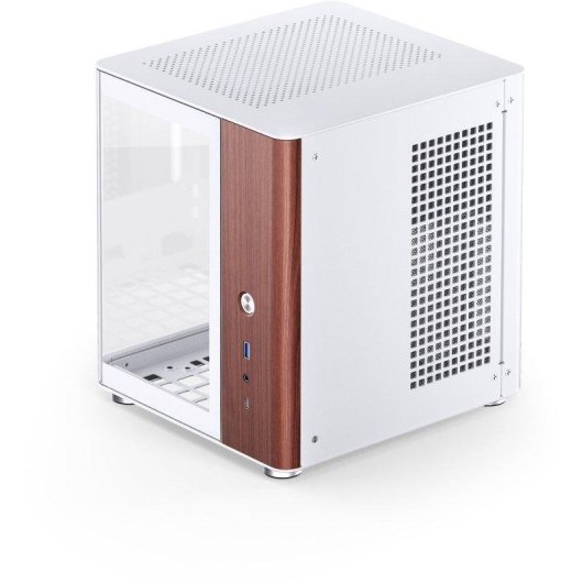 Case Jonsbo Tk-0 Bianco Mini-ITX Legno Noce Gestione Cavi