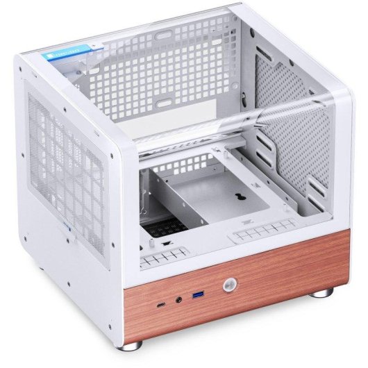 Case Jonsbo Tk-0 Bianco Mini-ITX Legno Noce Gestione Cavi