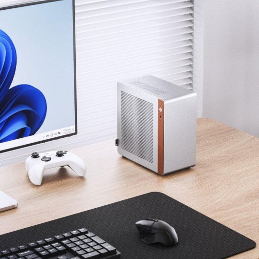 Caixa Jonsbo N10 Cinza Mini-ITX Alumínio 4,5L 4xSSD 2xVentoinhas
