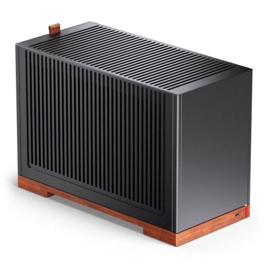 Torre Jonsbo T9 Preto Mini-ITX Alumínio Nogueira Riser PCIe 4.0