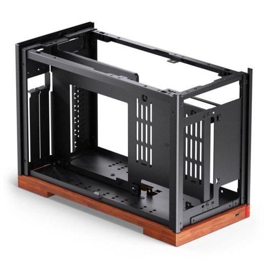 Torre Jonsbo T9 Preto Mini-ITX Alumínio Nogueira Riser PCIe 4.0
