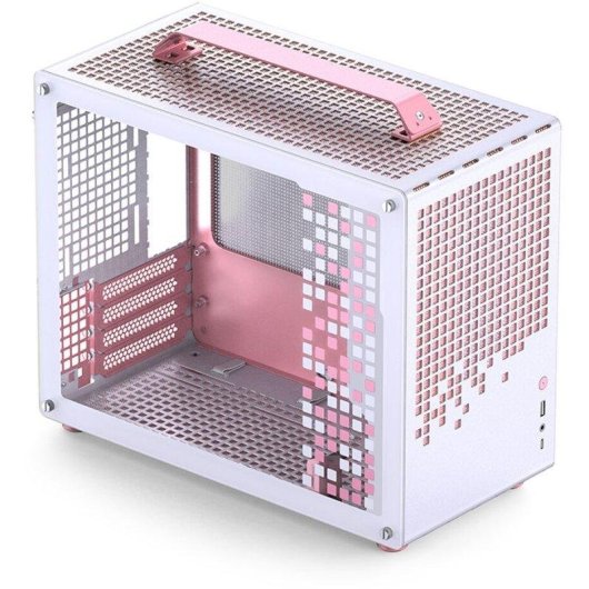 Torre Jonsbo Z20 Branco/Rosa Mini Tower Micro ATX Vidro Temperado