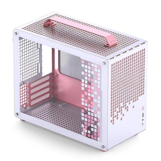 Torre Jonsbo Z20 Branco/Rosa Mini Tower Micro ATX Vidro Temperado