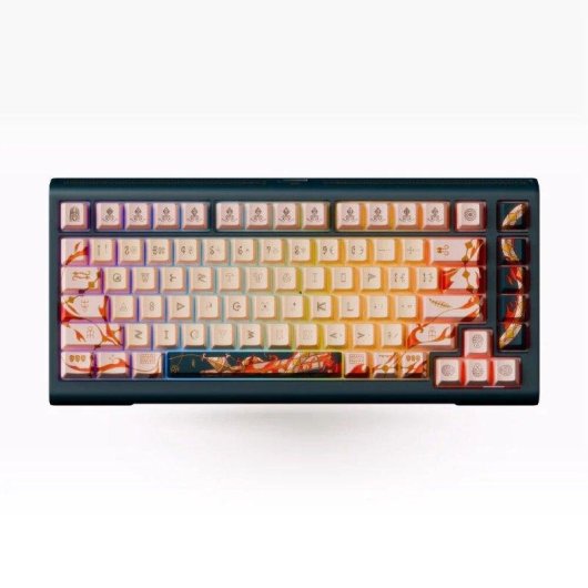 Teclado Ducky Year Of The Snake Mx2a Red Limited Edition mecánico Hot-Swappable con soporte QMK y VIA
