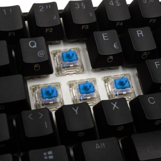 Teclado Ducky Mecha Pro SF mecánico con switches MX Blue y RGB personalizable