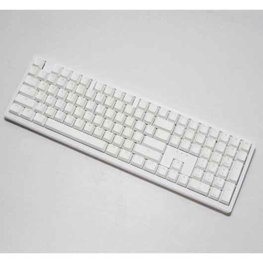 Teclado Ducky Zero 6108 mecánico blanco puro RGB tri-mode hot-swap MX2A blue