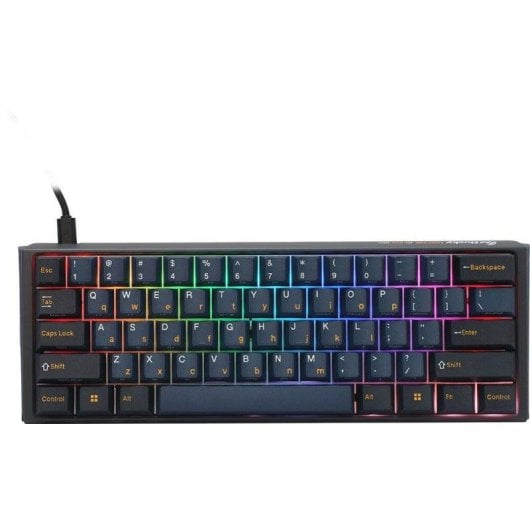 Teclado Ducky One 3 Pro Nazca Line mecánico compacto 60% RGB con polling rate 8k y switches Cherry MX2A brown