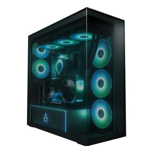 Torre Arctic Xtender VG ARGB Vidro Temperado Preto EATX Gaming