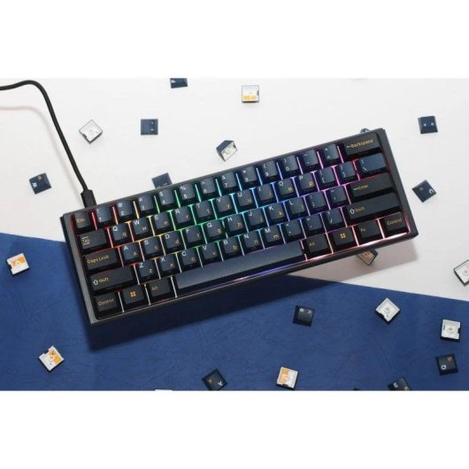 Toetsenbord Ducky One 3 Pro Nazca Line mechanisch compleet RGB tri-mode Cherry MX2A Red